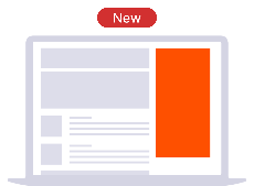 Shows an ad on the right side of the page.