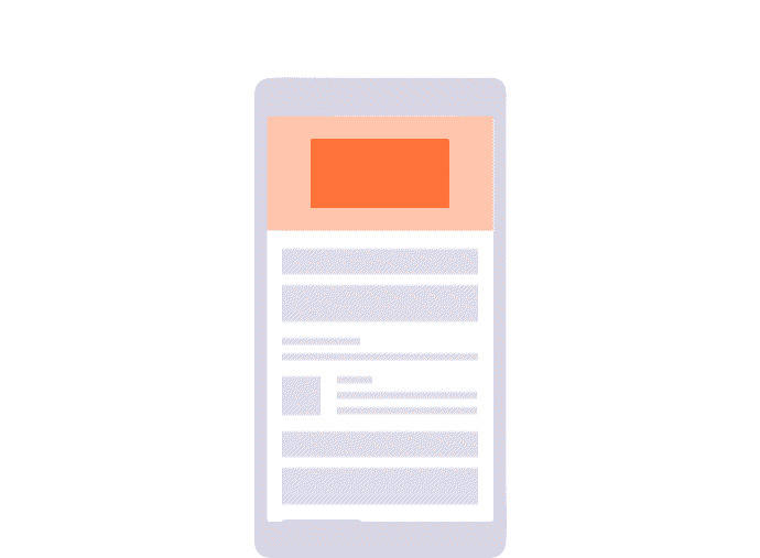 a video ad as a header banner. It also displays the video in sticky to the top mode when user scrolls down.